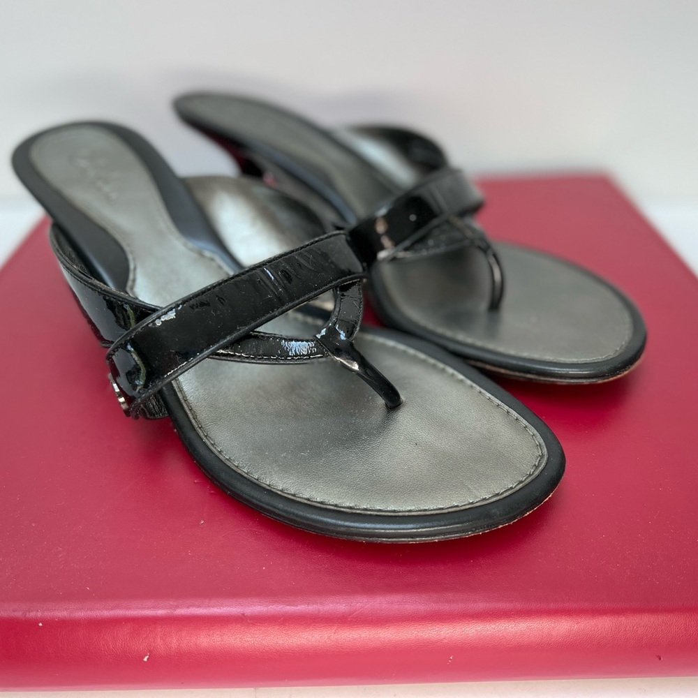 Black Patent Cole Haan Sandals